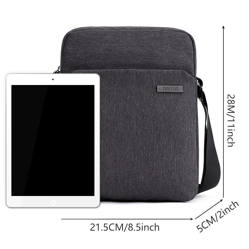 TINYAT Man's Simple Waist Bag Water Resistant Shoulder Bag Business Crossbody Bag work outdoor  for Daily Use Travel Office