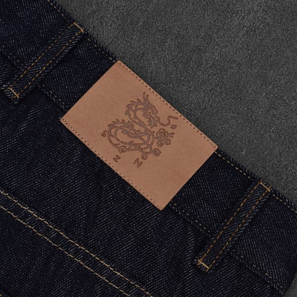 Fromszn raw baggy jeans Y2K retro art font embroidery black jeans Harajuku hip hop unisex woven washed patchwork wide leg pants
