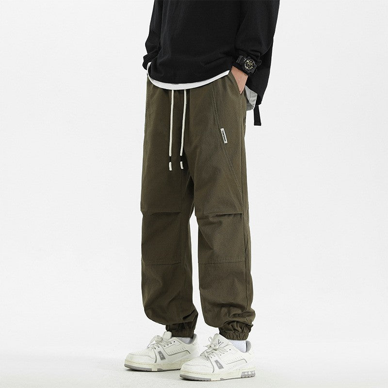2024 M-5XL Calça Masculina de Algodão e Cânhamo Primavera e Outono Nova Calça Larga com Cordão Calça Saruel Harem Calça Casual Japonesa