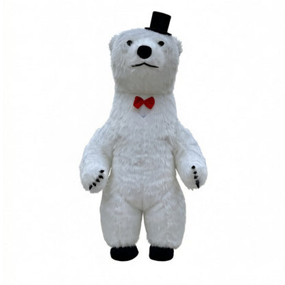 Giant inflatable cartoon doll costume, polar bear inflatable costume, funny street mascot, Halloween party, commercial role-play