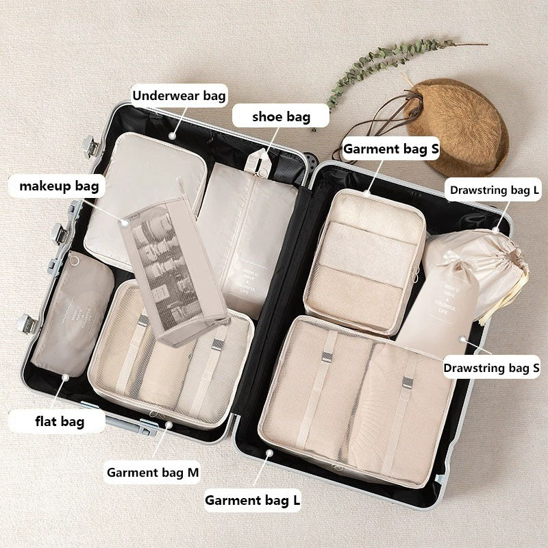 7/8/9-piece Set Travel Storage Bags,Digital Toiletries Shoes Clothes Organizer bag Suitcase Clothes Tidy Pouch,Packing Cubes Set