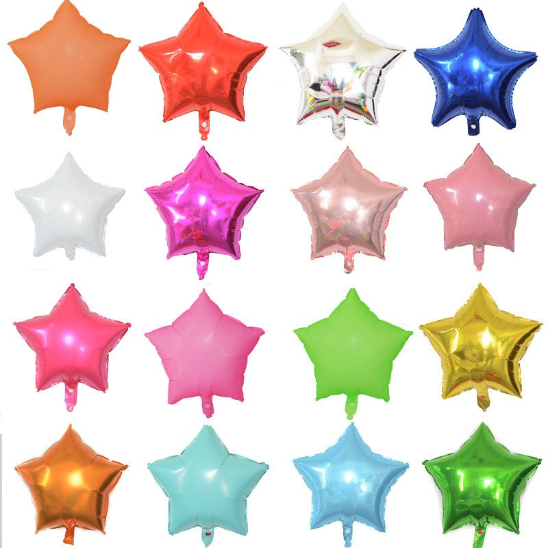 10pcs 18inch Star Foil Balloons Helium Balloon Children toy Gift 1st Birthday Party Wedding Decorations kids Globos Baby Shower