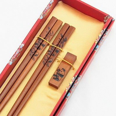 Hashis de madeira 2 pares com descanso características chinesas China Affairs apresenta melhor presente pauzinhos lembrança