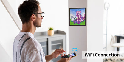 Divoom Pixoo 64 WiFi Pixel Art Display Moldura Digital WiFi com Controle via Aplicativo, Painel de LED 64 x 64 para Decoração de Sala de Jogos