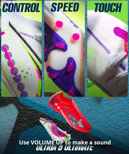 Soccer Shoes Men's Football Field Boots Grass Training Society Sports Soccer Cleats Without ShoeLaces Crampons De Football