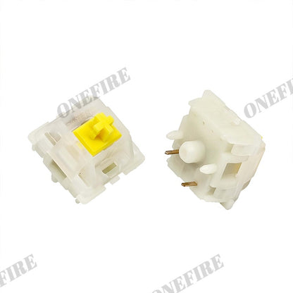 Gateron Milky Pro Switches Milky Yellow Pro Red Linear Pré Lubrificado SMD RGB Mx Stem Switch para Teclado Mecânico 5 pinos POM