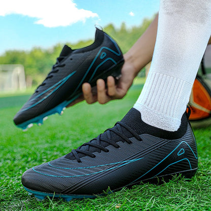 New Men Football Boots FG Training Shoes Soccer Shoes Non-Slip Soccer Cleats Long Spikes Ultralight Outdoor Drop Shipping