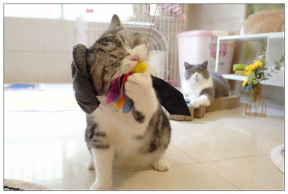 Chapéu Engraçado Para Gatos de Estimação, Boina, Gravata Borboleta, Fantasia de Banho, Gângster Bonito, Adereço de Foto, Fantasia de Halloween Para Animais de Estimação