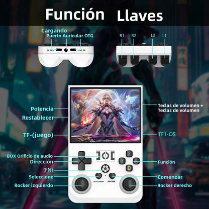 Open Source R36PRO 30000+Games Retro Handheld Video Game Console 3.5 Inch IPS Screen RK3326 Chip Portable Pocket Video Player
