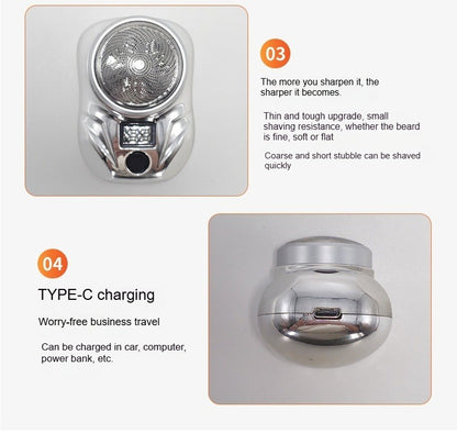 OLOEY Portable Electric Shaver for Men Rechargeable Travel Razor Waterproof Beard Trimmer