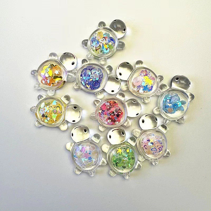10-50pcs 2025Party Favors Mini Luminous Transparent Turtle Cute Cream Glue Accessories Student Party Desktop Decoration Toys
