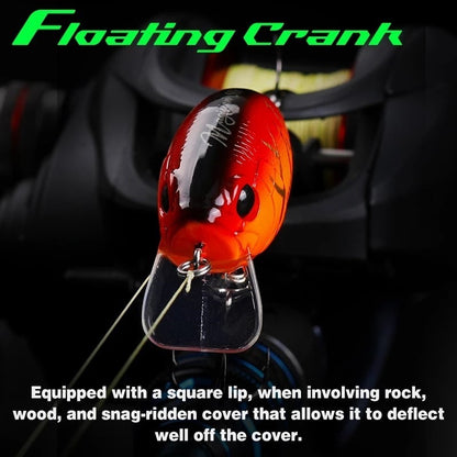 TSURINOYA Magician 50F 8.5g 50mm Crankbait Isca de Pesca de Superfície para Pesca em Água Raso Flutuante Iscas Artificiais para Tucunaré e Black Bass