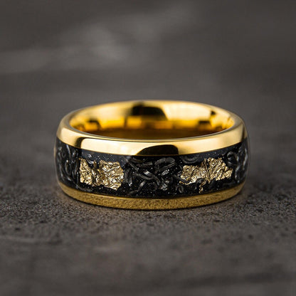 Anel de tungstênio meteorito 8MM anéis masculinos de noivado joias da moda alianças de casamento masculinas anéis de noivado presentes