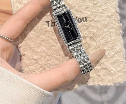 GEDI Square Watch Stainless Steel Gold Vintage Watches for Woman Luxury Elegant Waterproof Quartz Wristwatch Gifts Girlfriend