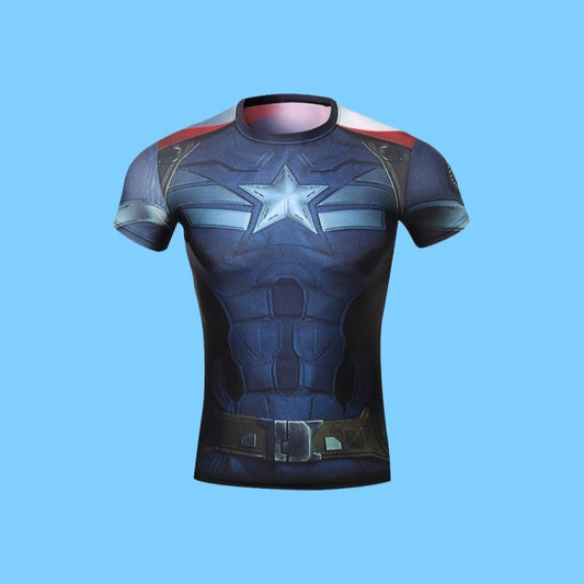 MOTO-Men's 3D printed street fashion trend spider series summer quick drying short sleeved T-shirt