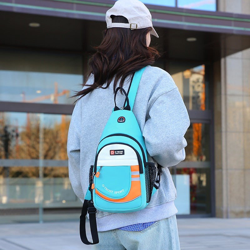 Tourist leisure chest bag, multifunctional large capacity shoulder bag, outdoor trendy crossbody bag