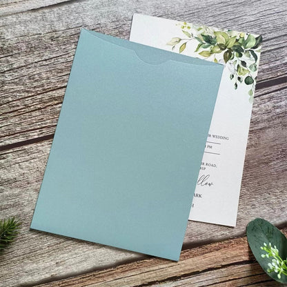 Customized Invitation Envelope, Personalized Wedding Card Holder, Blank Pocket Envelop 50 Sets