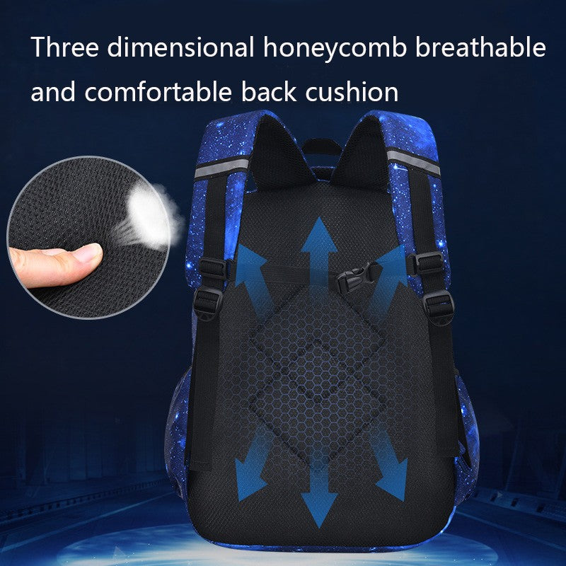 Mochila Infantil Fashion Estrelas Impermeável para Meninos Meninas Mochila Escolar Bolsa Livro