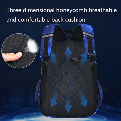 Mochila Infantil Fashion Estrelas Impermeável para Meninos Meninas Mochila Escolar Bolsa Livro