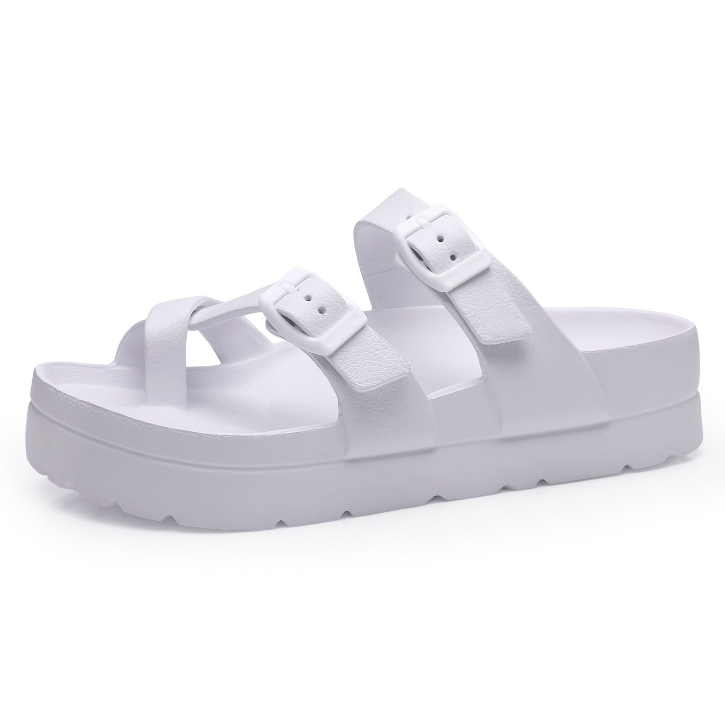 Shevalues Comfy Casual Women Slippers With Adjustable Buckle Soft Outdoor Beach Sandals Fashion Shoes Platform Women Sandals