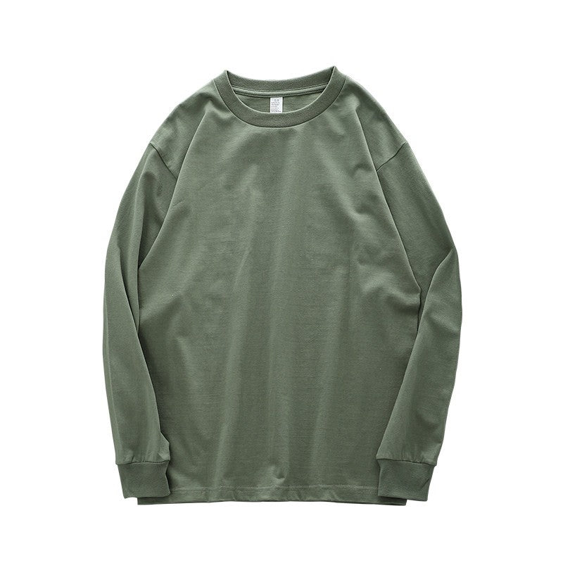 Dukeen 280g Heavyweight Long-Sleeved T-Shirt for Men 100% Cotton Shirts Oversized Solid Color Tops Plain Tees Men's Clothing