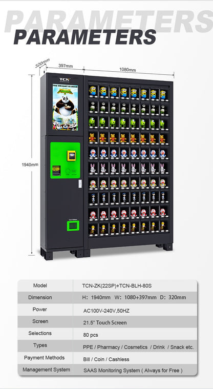 7/24 Large Capacity Locker Vending Machines Storage Cabinet Vending Machine