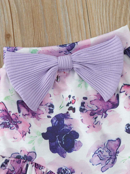 Summer Newborn Baby Girl Clothes Set  Sleeveless  Bodysuit  Printed Shorts  3pcs Clothing Suit Baby Girl Clothes For 0-1Years