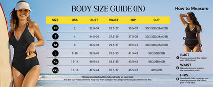 Womens Tankini Swimsuits V Neck Push Up Swim Top Color Block Tummy Control High Waisted Bathing Suits Swim Bottom