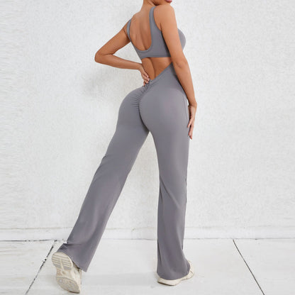 Sexy Back V Yoga Jumpsuit Women Women Sports Jumpsuit Fitness Rompers Training Yoga Suit Sportswear Stretch Workout Bodysuits