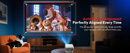 Projetor XGODY N6 Pro Netflix Oficialmente 4K Controle de Voz Smart Android TV Whale OS 32GB ROM para Filmes ao Ar Livre e Home Theater