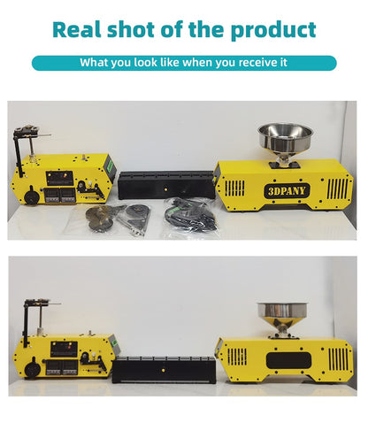 HT400 Desktop Extruder 3D Printing Filament Maker Automatic Wire Diameter 1.75mm 3mm for PLA PETG PA ABS PC PP ABS