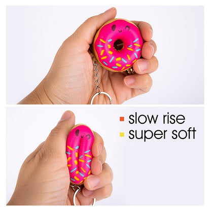 6Pcs Simulated Food Donut Fries Squish Stress Relief Toys for Kids Birthday Party Favors Classroom Rewards Gift Goodie Filler