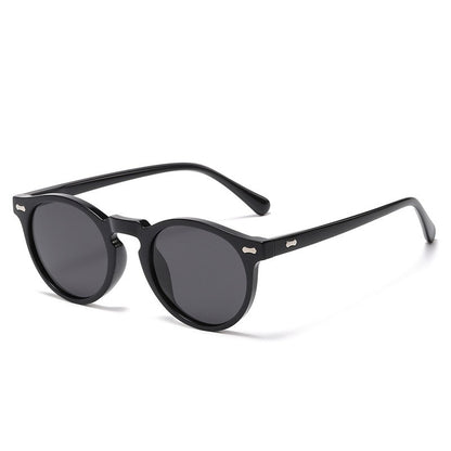 Óculos de Sol Redondos Retrô Masculinos Femininos Pequenos Moda Polarizados Óculos de Sol para Homens e Mulheres Óculos de Condução Estilo Vintage Literário