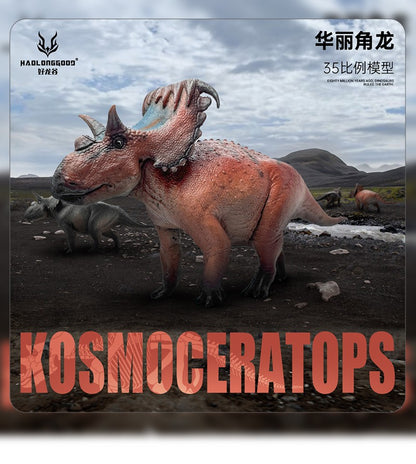 Em estoque: Modelo de dinossauro ceratopsiano Haolong bom 1:35, brinquedo de presente, estatueta