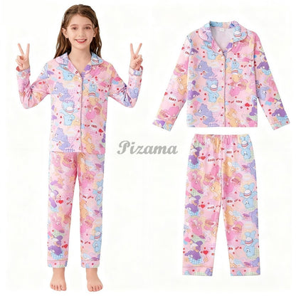 Sanrio Kuromi Girls Pajamas Sets Pijamas Navideños Melody Cinnamoroll Kids Pyjamas Girls Clothes 2pcs Full Sleeve & Pants Sets