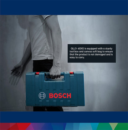 Nível a Laser Verde Bosch 12 Linhas 360 Nível a Laser GLL3-60XG Projeção de Linha de Marcação para Decoração Residencial Nível a Laser para Exterior