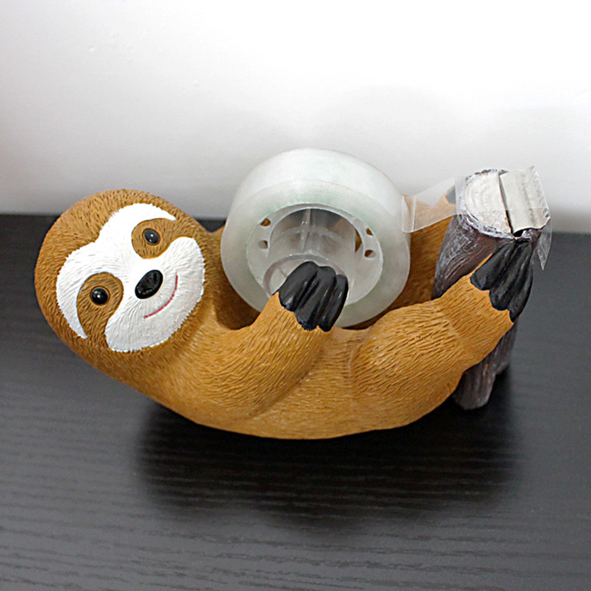 1pc sloth tape holder, creative animal home and office supplies, cute animal environment atmosphere ornaments, holiday gifts