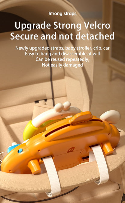 Brinquedo de volante para bebê, educação infantil, brinquedos de direção simulados, luz e música, educativos para bebês, reboque de berço, brinquedos suspensos