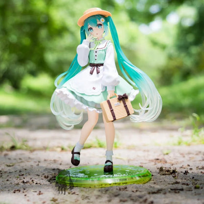 20CM Original Taito Fashion Hatsune Miku País Anime Boneco Brinquedos Figura de Ação PVC Modelo Coleção Boneca Presentes de Aniversário