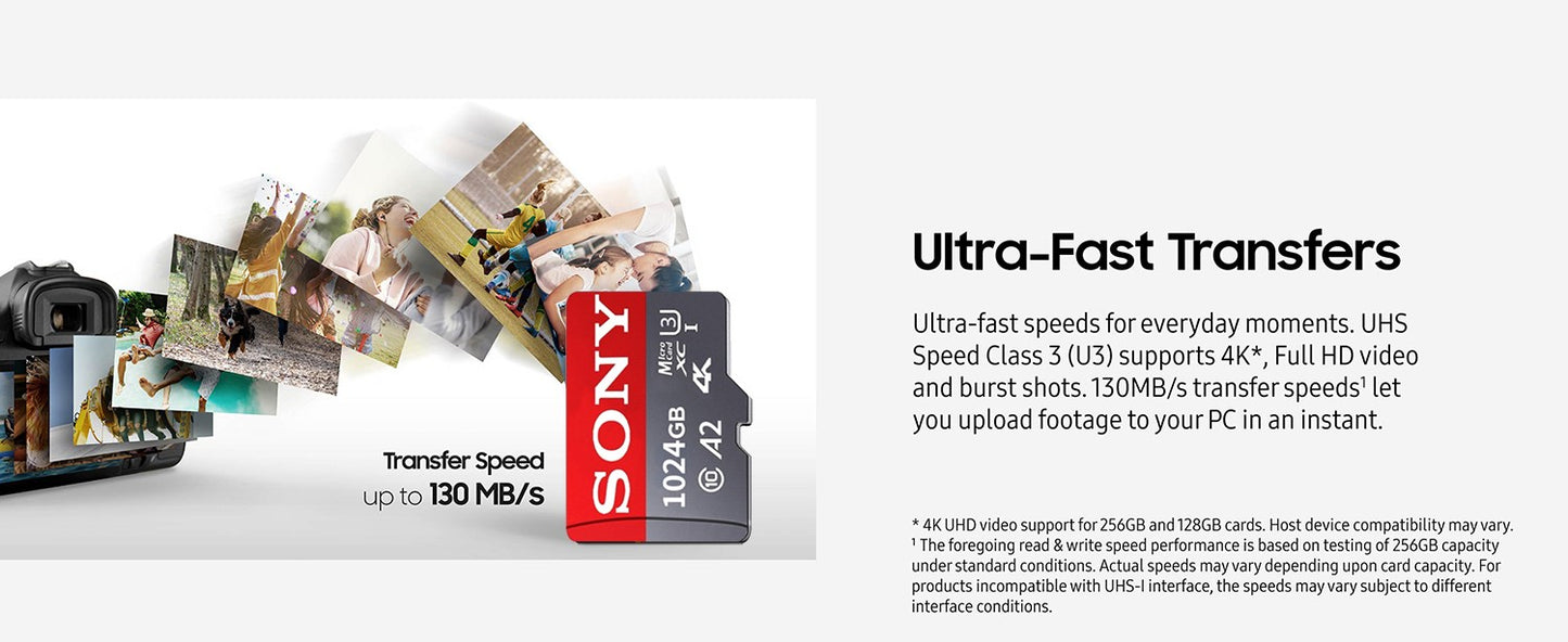 Cartão SD SONY Ultra Micro Mini 1TB 512GB Cartão de memória SD 128GB 256GB A2 U3 V30 Cartões Flash TF para Telefone Computador
