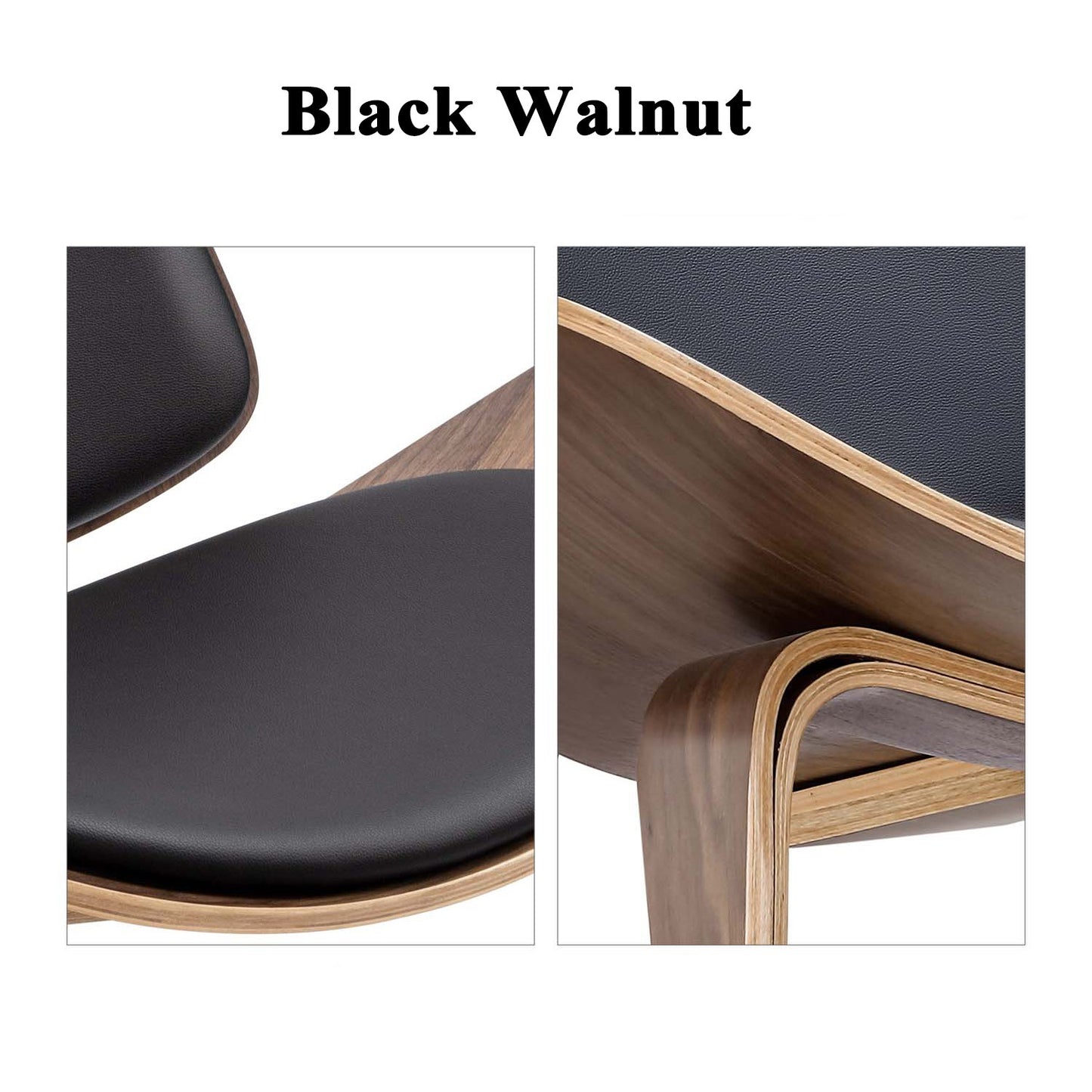 Modern Nordic Style Three-Legged Shell Chair Ash Plywood Fabric Upholstery Living Room Chair Furniture Modern Lounge Shell Chair