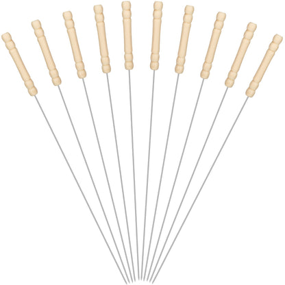 10PCS Twisted Barbecue Skewers Set 30cm Stainless Steel BBQ Skewers for Grilling Cooking Camping Picnic Party