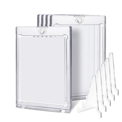 35PT Magnetic Card Holder Set Caixa Expositora Adequada para Cartas Colecionáveis de YuGiOh Pokémon Jogo Esporte Protetor de Acrílico Rígido Brinquedo