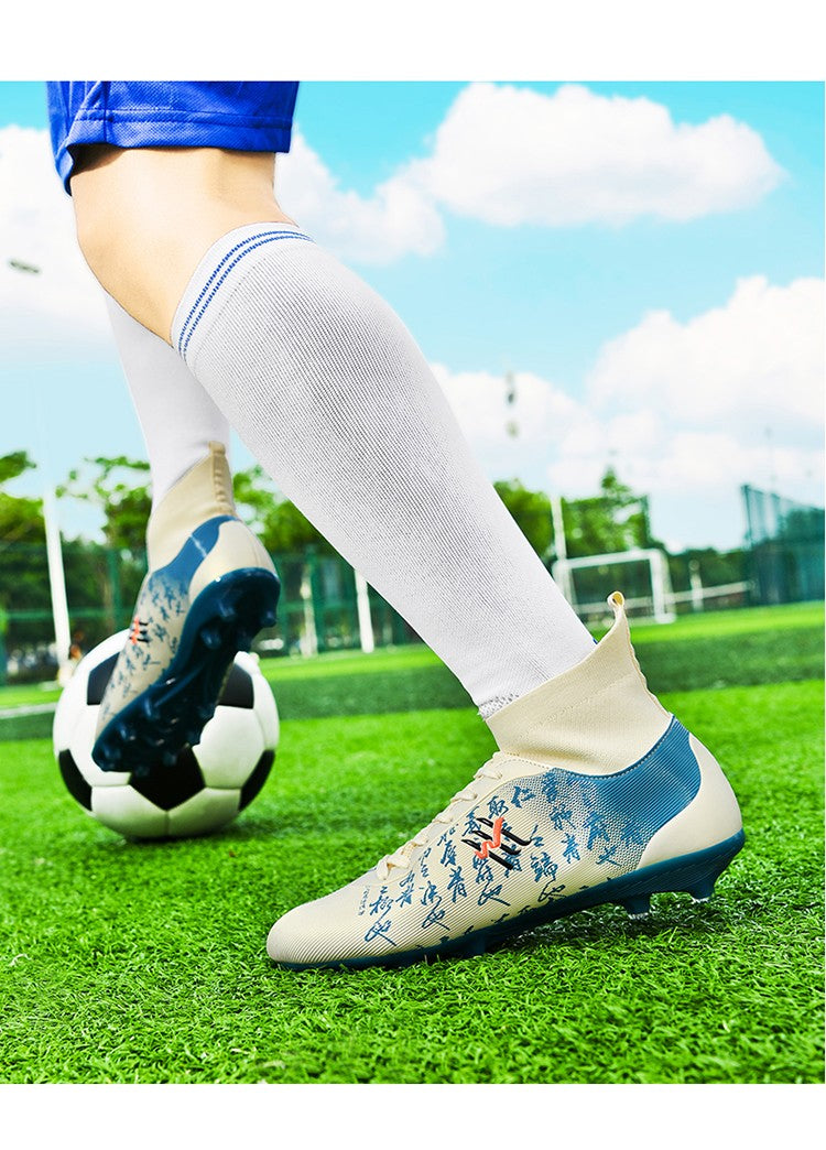 New Soccer Boots Men Football Shoes Cleats Professional Soccer Shoe High-Tops Non-Slip Spikes for Big Boys Wide Training Sneaker