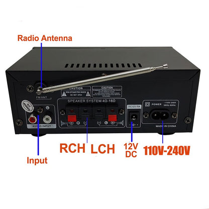 Amplificador de Áudio Bluetooth Digital AK45 HiFi MP3 Canal 2.0 Potência de Som AMP estéreo Casa Automotivo Carro para Alto-falantes MAX 350W*2