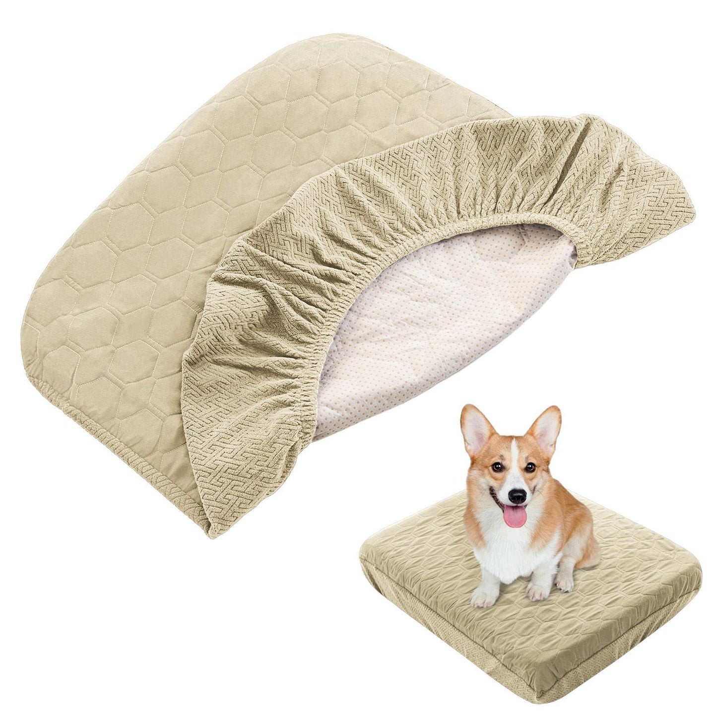 Capas de Cama para Cães à Prova d'Água, Capas de Substituição Laváveis, Pelo de Animais Fácil de Remover, Capa Acolchoada para Almofada de Cães, Capa de Cama para Cães/Gatos