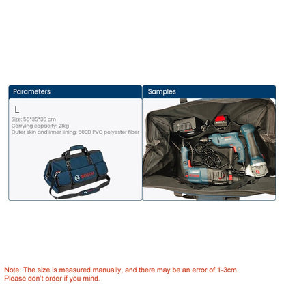 1 Peça Portátil Bosch Bolsas de Lona Manuais Multiuso Manutenção Ferramenta Espessada Impermeável Bolsas de Armazenamento de Ferramentas Manuais
