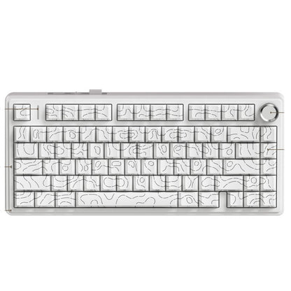 Teclado Mecânico Gamer AULA F75 RGB Layout 75% Gravação Lateral Gasket Mounted Personalizado 80 Teclas Keycaps PBT Teclado Sem Fio