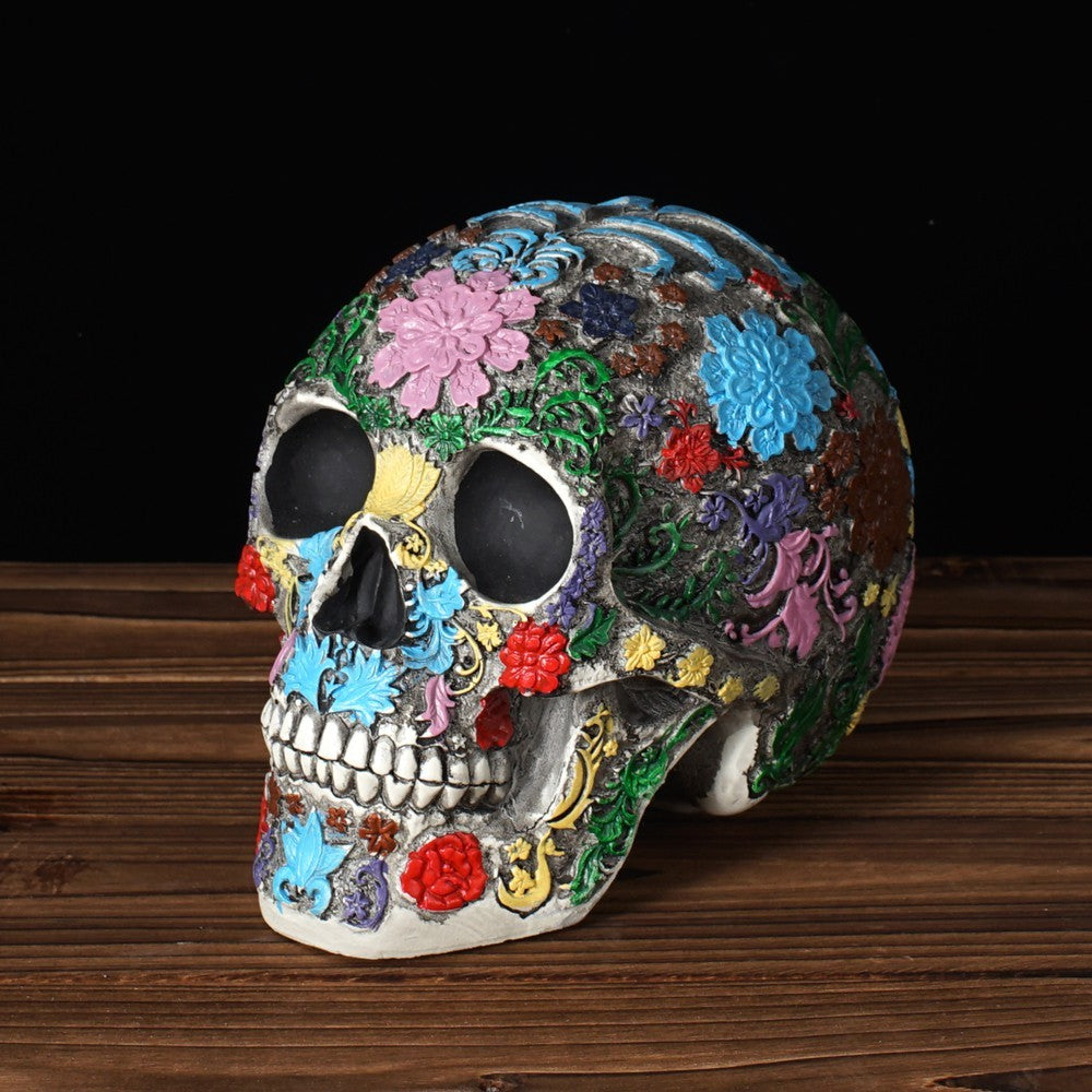 Vilead Creative 1:1 Mexican skulls Ornaments Halloween Party Figurines Home Decoration Medical Model Room Interior Statue Gift