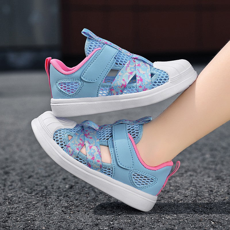 Summer Breathable Kids Sandals Boy and Girl Fashion Sneakers Lightweight Non Slip Walking Shoes Comfortable Sport Shoes